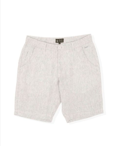 Image de Bermuda chino lin rayé unité 50 KAKI