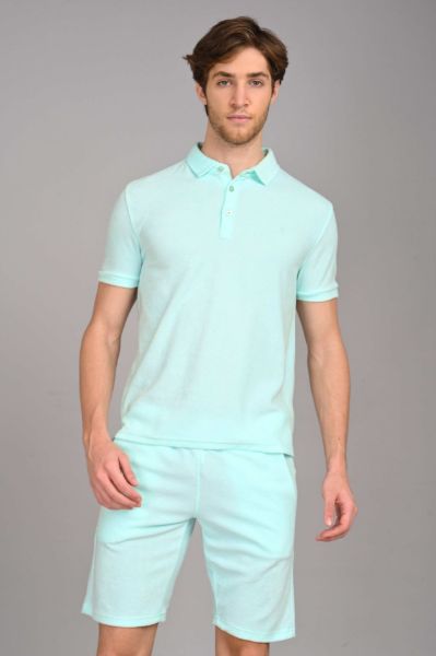 Image de Polo velours éponge uni 4 XL VERT MENTHE