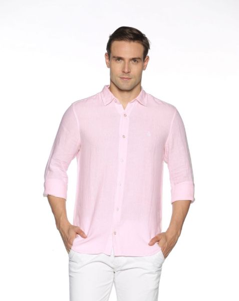 Image de Chemise lin unie 4 XL ROSE