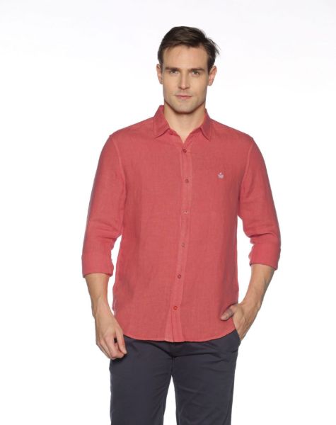 Image de Chemise lin unie L BRIQUE