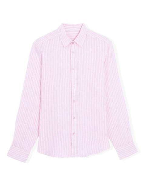 Image de Chemise lin manches longues rayée M ROSE
