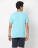 Image de T shirt coton bio-wash col rond 4 XL TURQUOISE