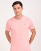 Image de T shirt coton bio-wash col V XL VIEUX ROSE