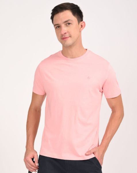 Image de T shirt coton bio-wash col rond L VIEUX ROSE