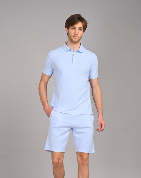 Image de Polo velours éponge uni L GLACIER